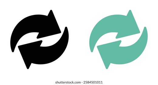Exchange icons pack in black and colored version