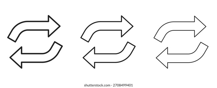 Intercambiar iconos. Colección de ícono de Vector perfecto de píxeles