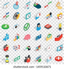 Exchange icons set. Isometric style of 36 exchange vector icons for web for any design