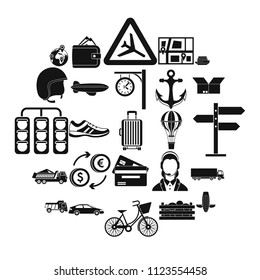 Exchange icons set. Simple set of 25 exchange vector icons for web isolated on white background