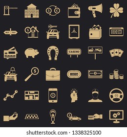 Exchange icons set. Simple style of 36 exchange vector icons for web for any design