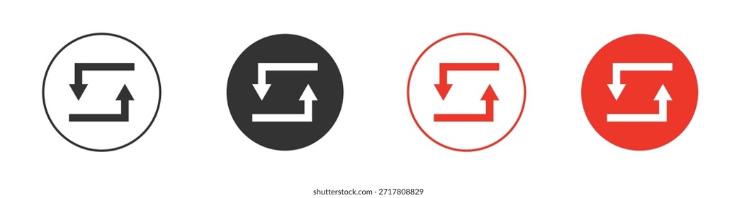Ilustración vectorial de silueta plana simple de los iconos del intercambio