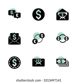 Exchange icons. vector collection filled exchange icons set.. includes symbols such as money transfer, money coin. use for web, mobile and ui design.