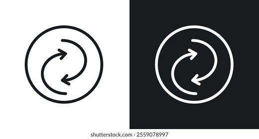 Exchange icons. vector set in black colors