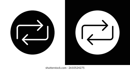 Exchange icons vector set in solid flat style