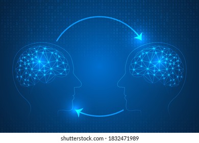 exchange idea technology abstract background. exchange idea innovation abstract.