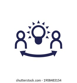 exchange of ideas icon on white