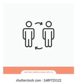 Exchange ideas symbol Icon Vector Illustration