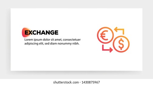 EXCHANGE AND ILLUSTRATION ICON CONCEPT