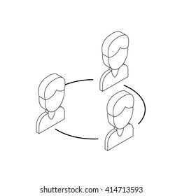 Exchange information between  people icon