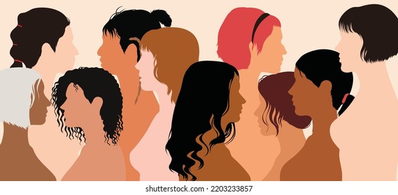 The exchange of information, ideas and friendship between women and girls of diverse cultures. A group of multiethnic women who talk and share ideas. A social network community for women.