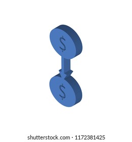 Exchange isometric left top view 3D icon