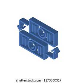 Exchange isometric left top view 3D icon