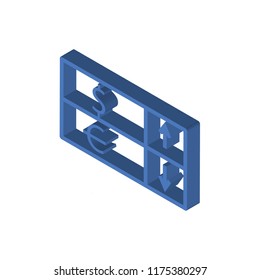 Exchange isometric left top view 3D icon