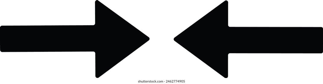 Exchange line icon, Opposite Arrows outline vector logo illustration, linear pictogram isolated on white
