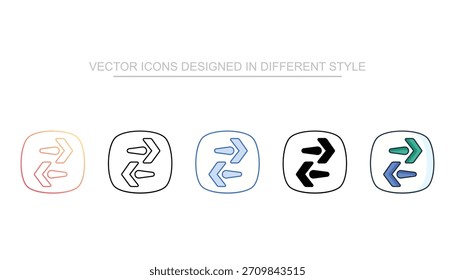 Acción del Vector del icono de la línea del intercambio con el fondo blanco
