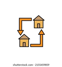 exchange line illustration icon. Signs and symbols can be used for web, logo, mobile app, UI, UX