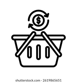 Exchange Line Vector Illustration Isolated On White Background.