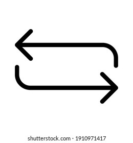 Exchange, loop, repeat icon vector image. Can also be used for arrows and signs. Suitable for use on web apps, mobile apps and print media.