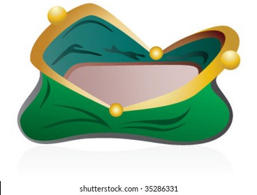 Exchange money bag in green