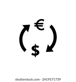 Exchange Money flat vector icon. Simple solid symbol isolated on white background