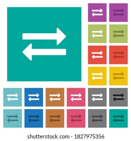 Tauschen Sie mehrfarbige Flachsymbole auf einfarbigem Hintergrund aus. Weiße und dunklere Icon-Variationen für Hover oder aktive Effekte.