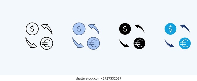 Vetor de Ilustração de Vários Ícones do Exchange