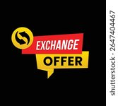exchange offer design red and yewllo color
