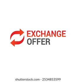 logotipo da oferta do exchange, ilustração de vetor

