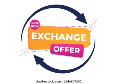 Exchange offer old product for vector illustration