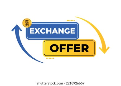 Exchange offer vector design for business promotion