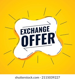 exchange offer yellow modern background design