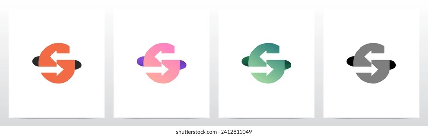 Exchange Opposite Arrow Letter Logo Design G