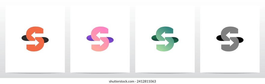 Exchange Opposite Arrow Letter Logo Design S