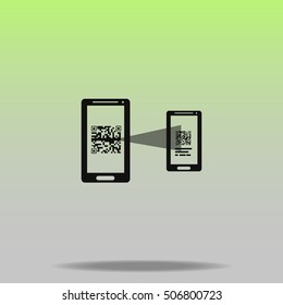 Exchange with other mobile vector icon