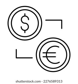 Exchange Outline bold Vector Icon which can be easily modified or Edited 