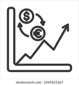 Exchange Outline Icon Vector Illustration