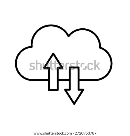 Exchange Outline Icon Vector Illustration