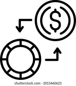 Exchange-Umriss-Vektorsymbol-Design
