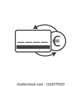 exchange and payment euro icon vector design 