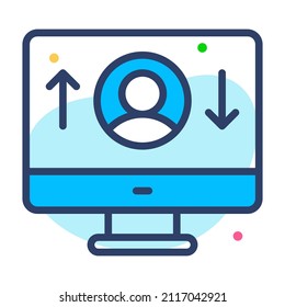Tauschsymbol. Benutzerschnittstelle, Vektorgrafik, als einfaches Vektorsymbol und Trendy-Symbol im Art Style Line, für Design und Websites oder mobile Apps,