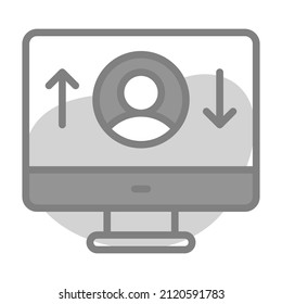 exchange person Icon. User interface Vector Illustration, As a Simple Vector Sign and Trendy Symbol in Line Art Style, for Design and Websites, or Mobile Apps,