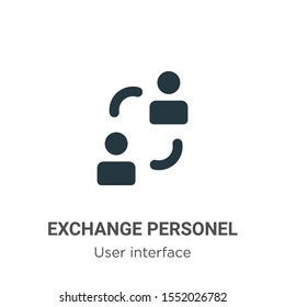 Exchange personel vector icon on white background. Flat vector exchange personel icon symbol sign from modern user interface collection for mobile concept and web apps design.