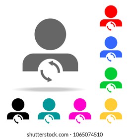 exchange of personnel icon. Elements of teamwork multi colored icons. Premium quality graphic design icon. Simple icon for websites, web design, mobile app, info graphics on white background