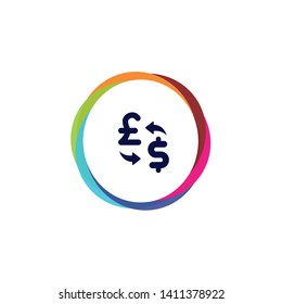 Exchange Pound to Dollar - Vector App Icon