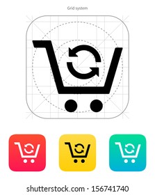 Exchange of product icon. Vector illustration.