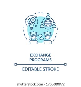Exchange Programs Concept Icon International Education Stock Vector ...