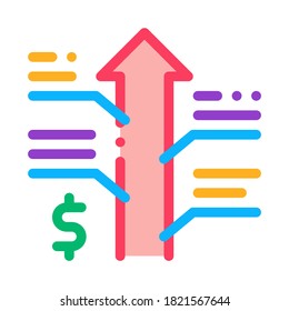 exchange rate appreciation icon vector. exchange rate appreciation sign. color symbol illustration