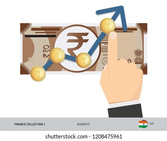 Exchange Rate Graph 1000 Indian Rupee Stock Vector (Royalty Free