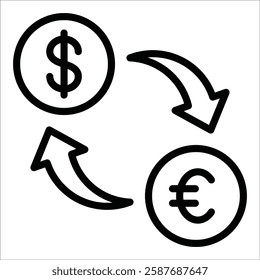 Exchange Rate Icon Element For Design